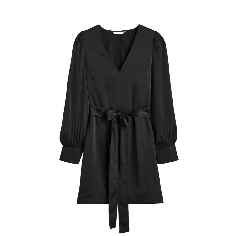 Calvin Klein Womens 18805595 Black Long Sleeve Back Zip Fit & Flare Dress Sz 10